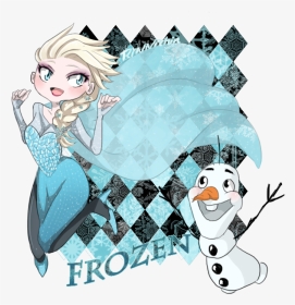 Fan Art] Frozen Elsa And Olaf By Rinnichin - Frozen Fanart Elsa And Olaf, HD Png Download, Transparent PNG