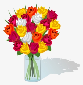 Flower Bouquet Clip Art - Bouquet Of Flowers Clipart Png, Transparent Png, Transparent PNG