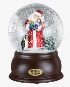 Santa Penguin With Ornaments Png - Christmas Glass Snow Globe, Transparent Png, Transparent PNG