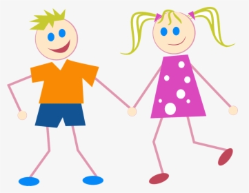 Stick Figure Kids - Stick People With Clothes, HD Png Download, Transparent PNG
