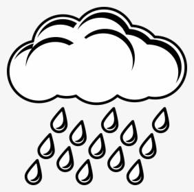 Rain Windy Clipart Rainy Day For Free And Use Images - Raining Clipart Black And White, HD Png Download, Transparent PNG