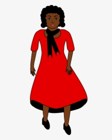 Red Dress In The Wind Clip Arts - Lady In Red Dress Clipart, HD Png Download, Transparent PNG