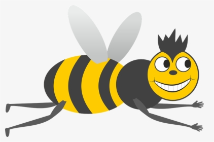 Bee, Hummel, Insect, Grin, Flying, Pollination - Clip Art, HD Png Download, Transparent PNG