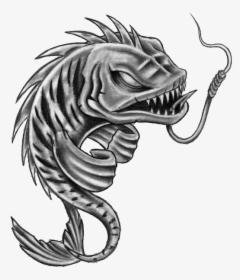 Drawing Desings Fish - Tattoo Fish, HD Png Download, Transparent PNG