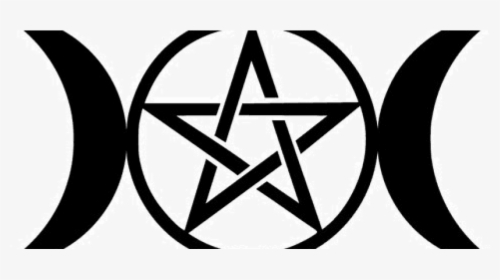 Transparent Crater Clipart - Two Crescent Moons And Pentagram, HD Png Download, Transparent PNG