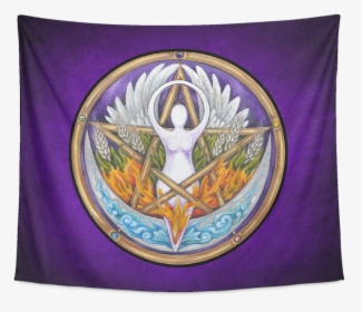 Elemental Goddess Pentacle Tapestry Wall Hanging - Goddess Pentacle Wall Pentasry, HD Png Download, Transparent PNG