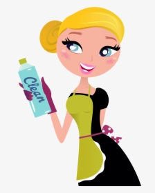 Maid Clipart Cleaning Lady - Cartoon Cleaning Lady Png, Transparent Png, Transparent PNG