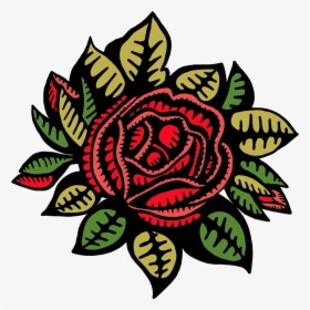 Red Rose Top View - Rose Drawing Public Domain, HD Png Download, Transparent PNG