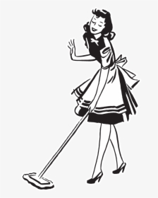 E-card Obsessive Compulsive Disorder Someecards Cleaning - Black And White Cleaning Lady, HD Png Download, Transparent PNG