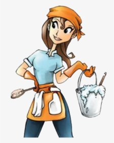 Cleaning-lady - Cleaning Lady Clip Art, HD Png Download, Transparent PNG