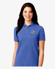 Female In Blue Polo, HD Png Download, Transparent PNG