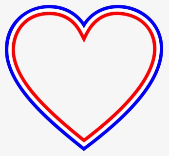 Red White Blue Heart - Rainbow Heart Clipart Png, Transparent Png, Transparent PNG