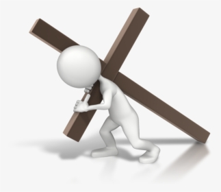 Carry Cross - Person Carrying A Cross, HD Png Download, Transparent PNG