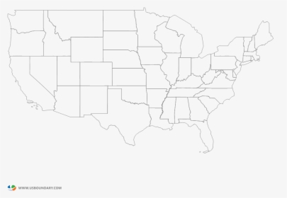 Us Map Png - Map Of Mainland United States, Transparent Png, Transparent PNG
