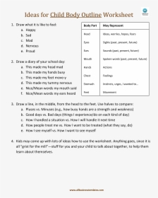 Ideas For Child Body Outline Worksheet Main Image - Illinois Petition Involuntary Admission Example, HD Png Download, Transparent PNG