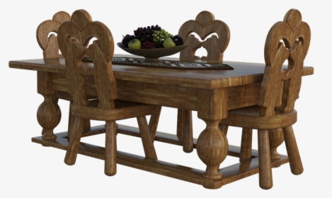 Table, Chairs, Furniture, Indoors, Dinner, Fruit, Eat - Coffee Table, HD Png Download, Transparent PNG