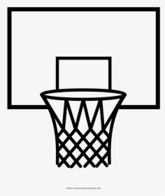 Basketball Hoop Coloring Page - Transparent Background Basketball Hoop Clipart, HD Png Download, Transparent PNG