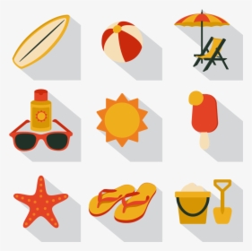 Vector Elements 9 Square Icon Vector Summer Vacation - Vector Graphics, HD Png Download, Transparent PNG