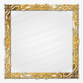 Transparent Gold Border Design Png - Golden Frame Design Png, Png Download, Transparent PNG
