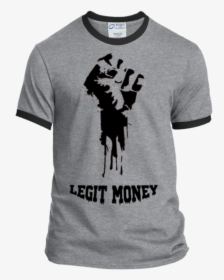 Legit Money Fist/black Personalized Ringer Tee - Arnold Schwarzenegger T Shirt, HD Png Download, Transparent PNG
