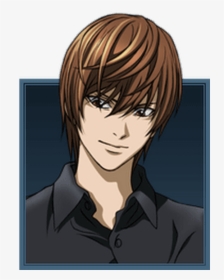 - Light From Death Note , Png Download - Brown Hair Brown Eyes Anime Boy, Transparent Png, Transparent PNG