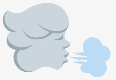Wind Blowing Face Sticker By Twitterverified Account - Emoji Soplando, HD Png Download, Transparent PNG