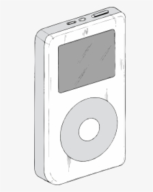 Ipod Black White Line Art Scalable Vector Graphics - Old Ipod Clip Art, HD Png Download, Transparent PNG