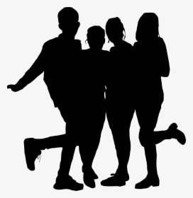 Group Photo Posing Silhouette - Human Silhouette Posing Png, Transparent Png, Transparent PNG