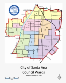 Council Ward Map - Map De Santa Ana Ca, HD Png Download, Transparent PNG