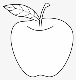 Apple, Food, Fruit, Outline, Fruits, Plant - Apple Outline, HD Png Download, Transparent PNG