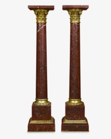 Pair Of Rouge Marble Pedestals - Column, HD Png Download, Transparent PNG