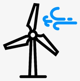 Transparent Wind Turbine Icon Png - Wind Energy Vector, Png Download, Transparent PNG