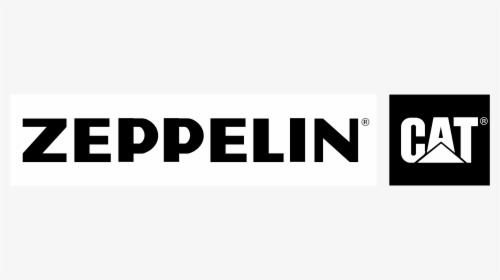 Zeppelin Caterpillar Logo Black And White - Zeppelin Cat, HD Png Download, Transparent PNG