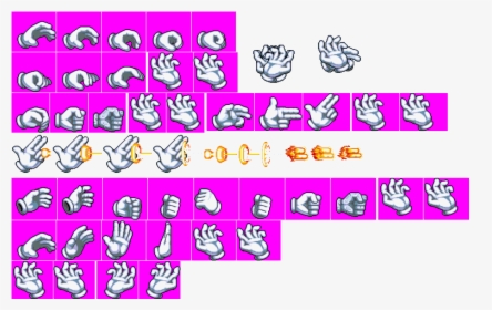 Kirby And Amazing Mirror - Master Hand Sprite Sheet, HD Png Download, Transparent PNG