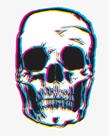 #aesthetic #tumblr #skull #glitch #chill #mood #cool - Skull Png, Transparent Png, Transparent PNG
