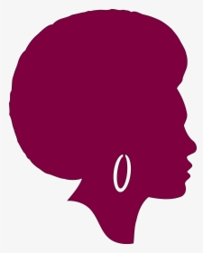African American Woman Face Silhouette - Silhouette Afro Lady, HD Png Download, Transparent PNG