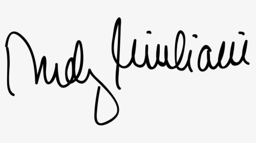 Donald Trump Signature Png - Rudolph Giuliani Signature, Transparent Png, Transparent PNG