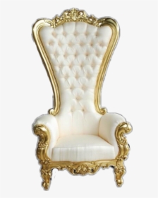 Golden Royal Chair Png, Transparent Png, Transparent PNG