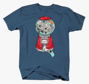 Cats In A Red Gum Ball Machine Yarn Balls Spinning - T-shirt, HD Png Download, Transparent PNG