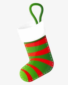 Stockings Clipart Green - Christmas Sock Clipart, HD Png Download, Transparent PNG