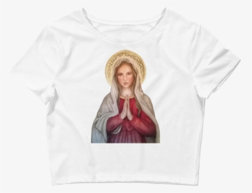 Virgin Mary Women S Crop Tee - Girl, HD Png Download, Transparent PNG