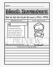 Marie Van Brittain Brown African American Inventor - Cartoon, HD Png Download, Transparent PNG