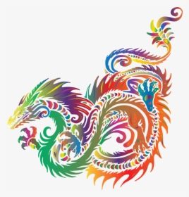 Tribal, Sea Dragon, Creature, Monster, Mythical - Rainbow Dragon, HD Png Download, Transparent PNG