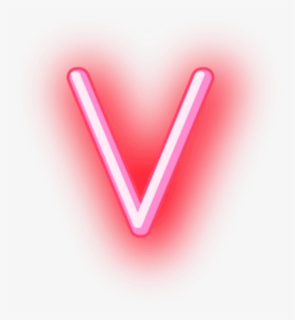 V Letter Png Image - Glowing Neon Letter V, Transparent Png, Transparent PNG