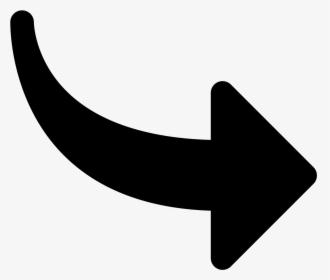 Curved Arrow Icon - Curved Arrow Pointing Right, HD Png Download, Transparent PNG