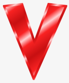 V Letter Png Pic - Big Red Letters V, Transparent Png, Transparent PNG