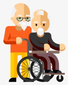 Transparent Wheel Chair Png - Old Person Clip Art Png, Png Download, Transparent PNG