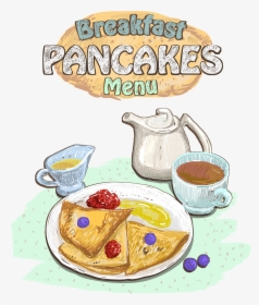 Tea Coffee Breakfast Pancake Croissant - อาหาร ขนม เครื่อง ดื่ม, HD Png Download, Transparent PNG