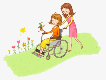 Person Helping Disabled Person Clipart, HD Png Download, Transparent PNG
