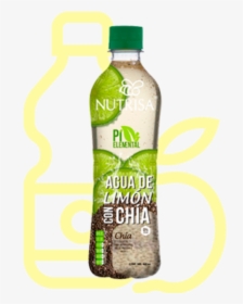 Agua De Limón Con Chía - Plastic Bottle, HD Png Download, Transparent PNG
